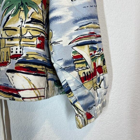 Vintage Jacket Sailboats Sailing Hoodie Zip Novelty Vacation Cruise Small - Picture 4 of 8